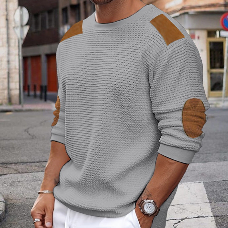 Men's casual pullover warm long sleeve sweater