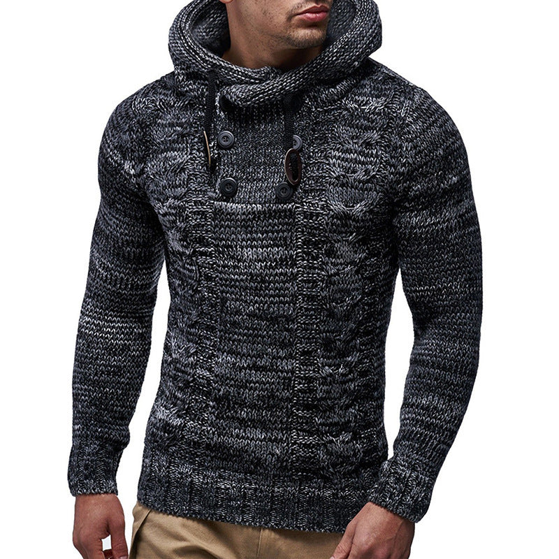 Men's casual pullover warm long sleeve sweater, 4 colors