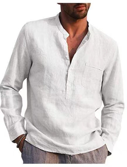 Men's Casual Dress Shirt Button Down Shirts Long-Sleeve Work Shirt Spread Collar Tops, 7 colors