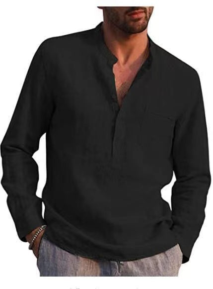 Men's Casual Dress Shirt Button Down Shirts Long-Sleeve Work Shirt Spread Collar Tops, 7 colors