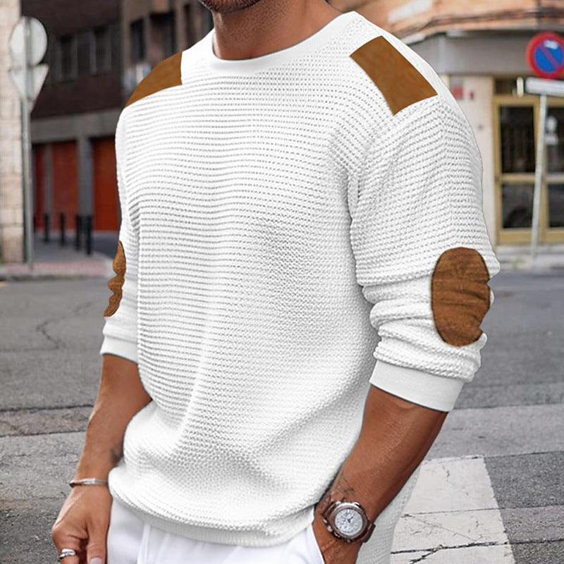 Men's casual pullover warm long sleeve sweater